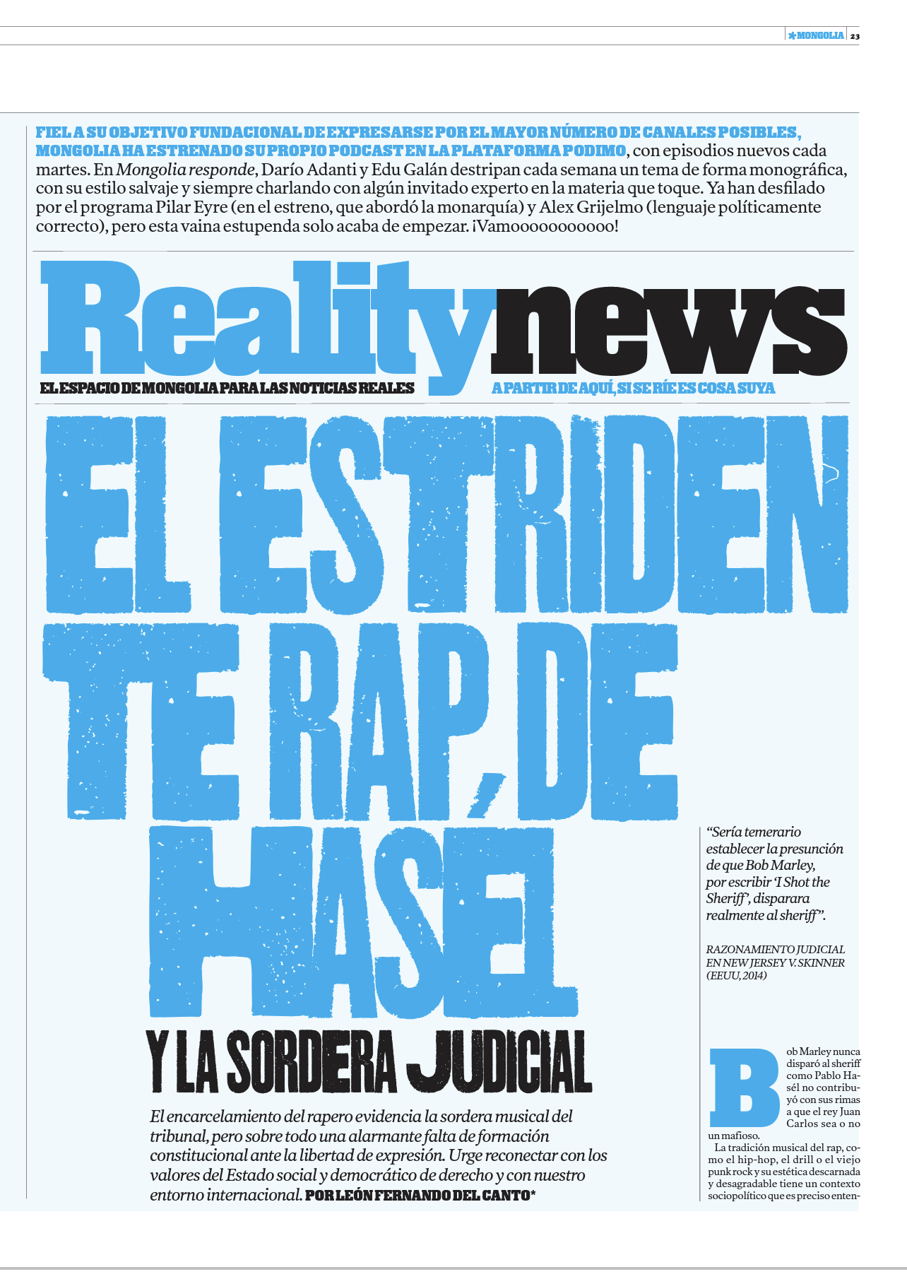 En este momento estás viendo El estridente rap de Hasél y la sordera judicial